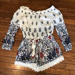 SUPER cute off the shoulder romper